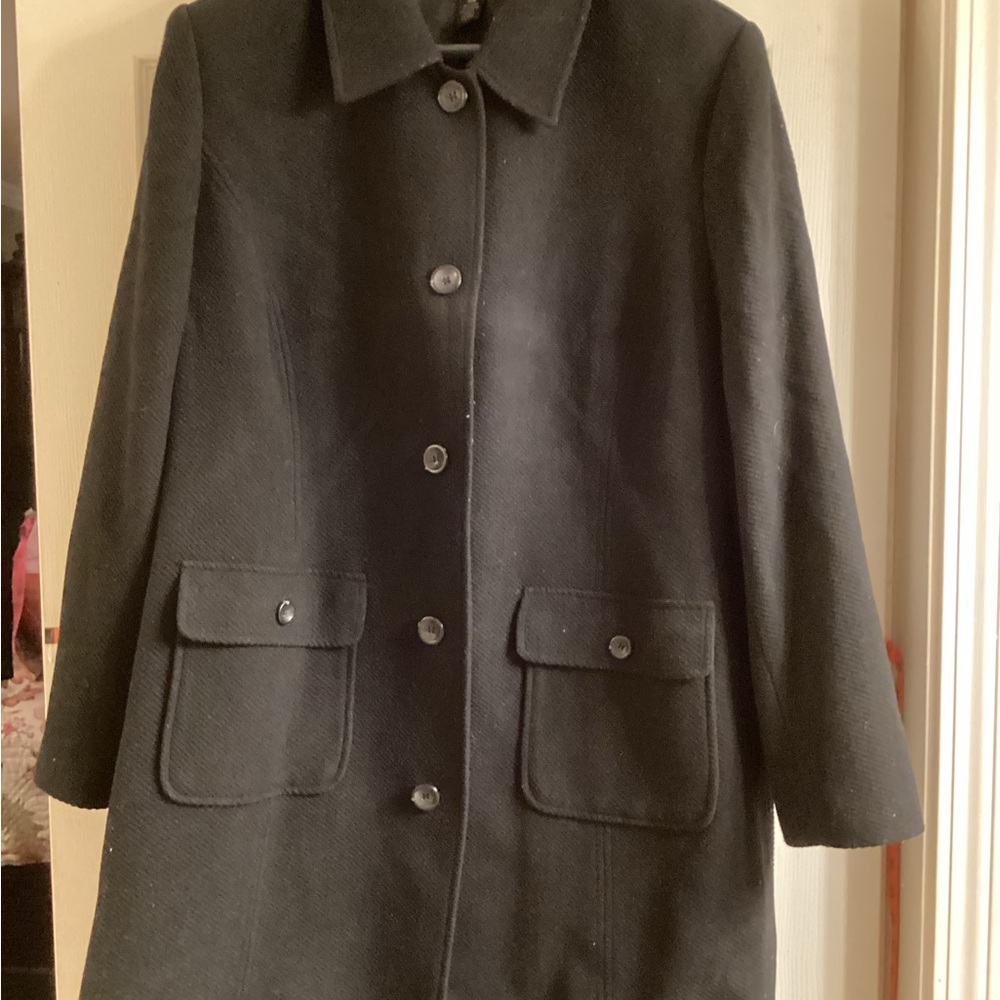Style & Co. Elegant Black Pea Coat